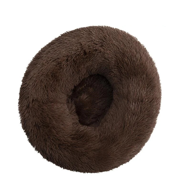 Viral Calming Donut Pet Bed — Ultra-Soft Plush Anxiety-Relief Bed for Dogs & Cats