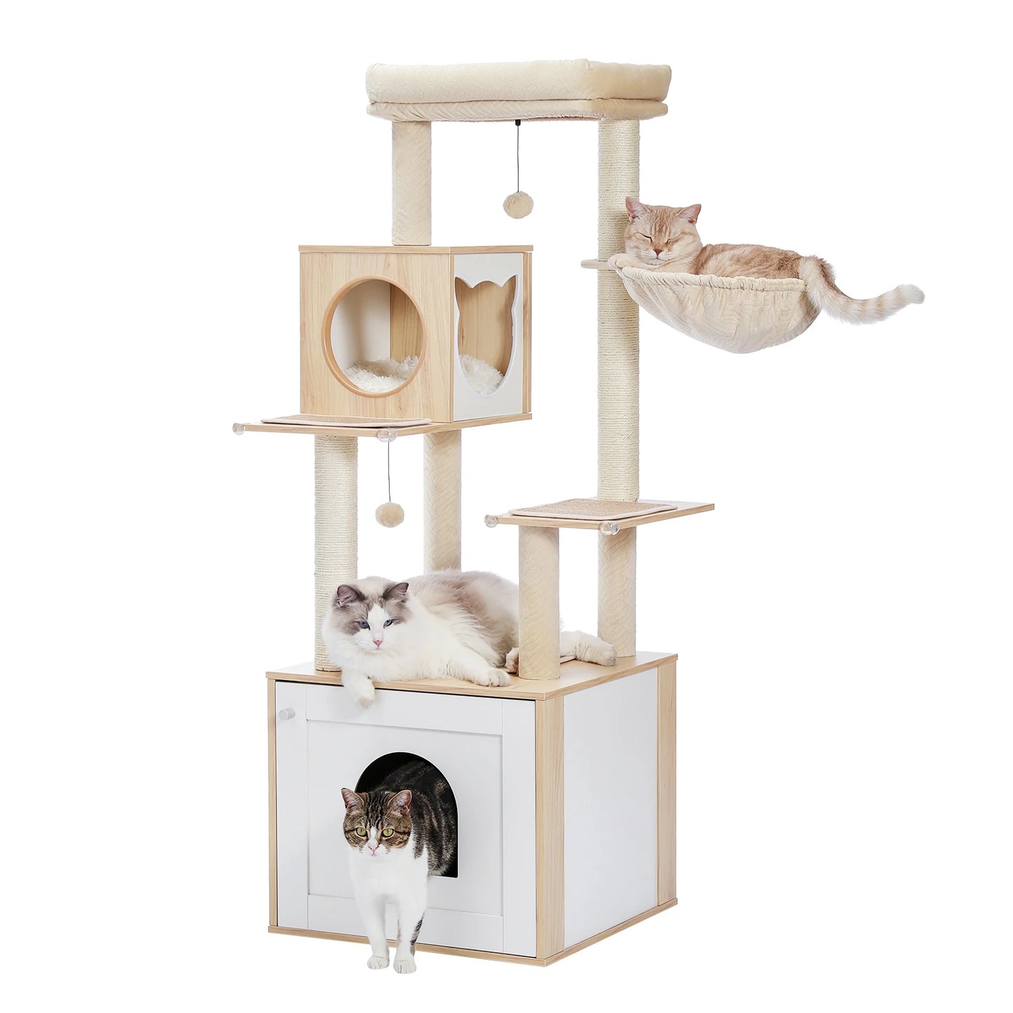 The Ultimate Cat Tower + Hidden Litter Box Combo for Stylish Homes