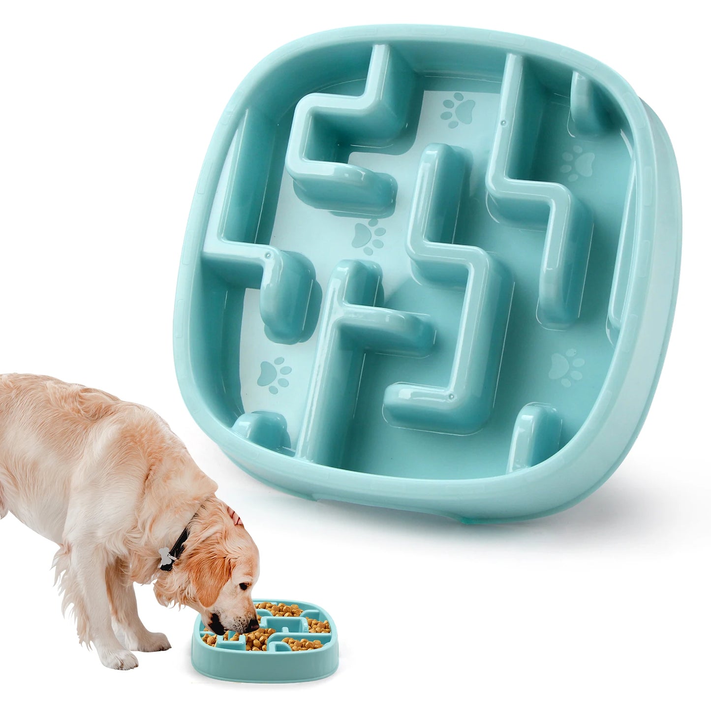 BarkLuxe™ Slow Feeder Dog Bowl – Anti-Gulping, Non-Slip Puzzle Food Dish for Dogs & Cats