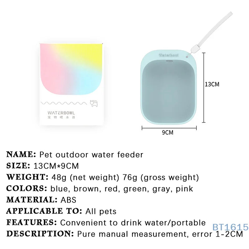Portable Pet Travel Water Bottle – Leakproof & Easy-Carry Design