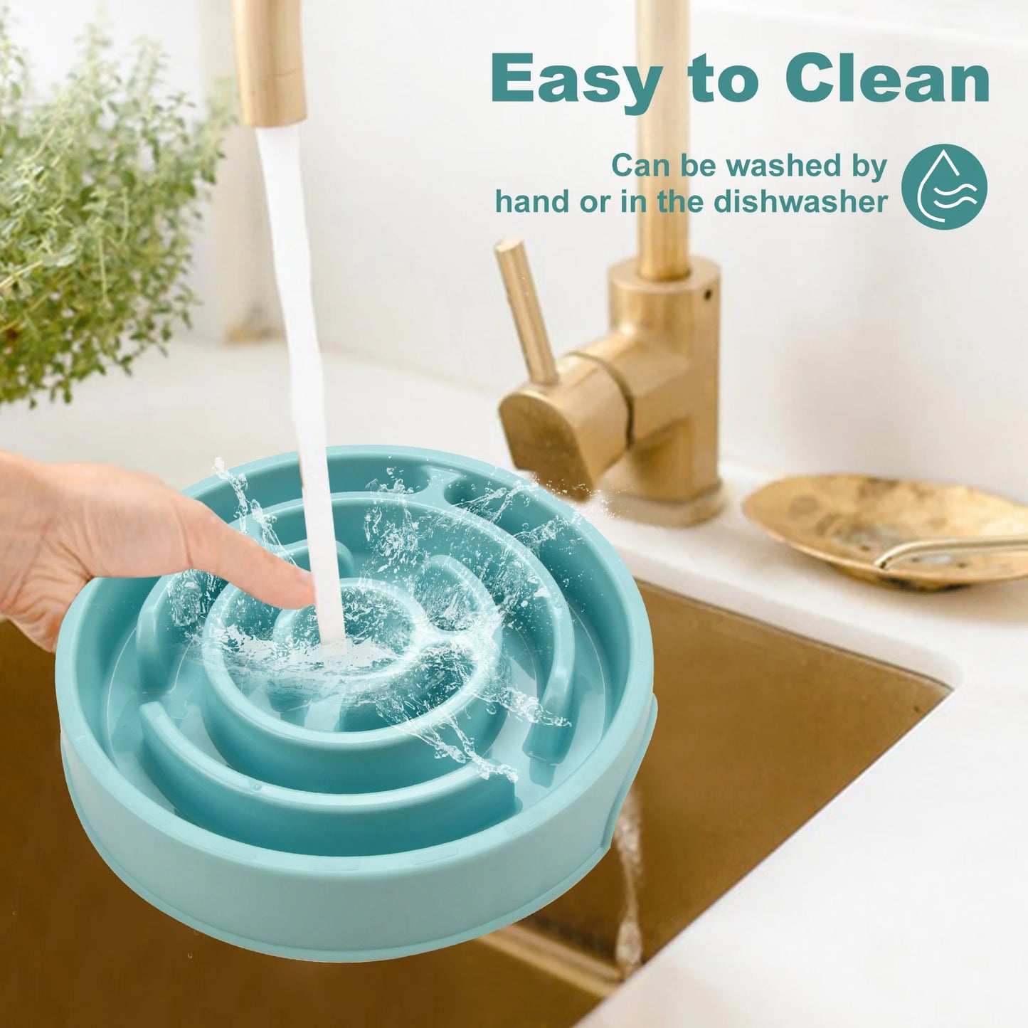 BarkLuxe™ Slow Feeder Dog Bowl – Anti-Gulping, Non-Slip Puzzle Food Dish for Dogs & Cats