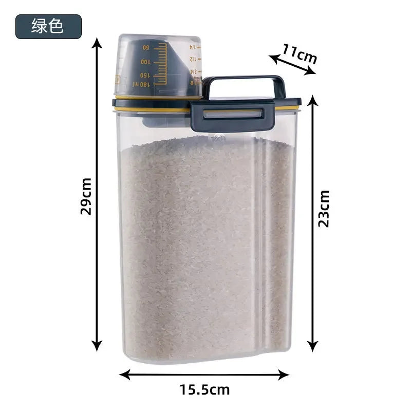 Dog Food Storage Bucket Pet Food Grain Storage Tank Kitchen Storage Rice Box Cat Food Grain Sealed Jar Dog Cat Accessories