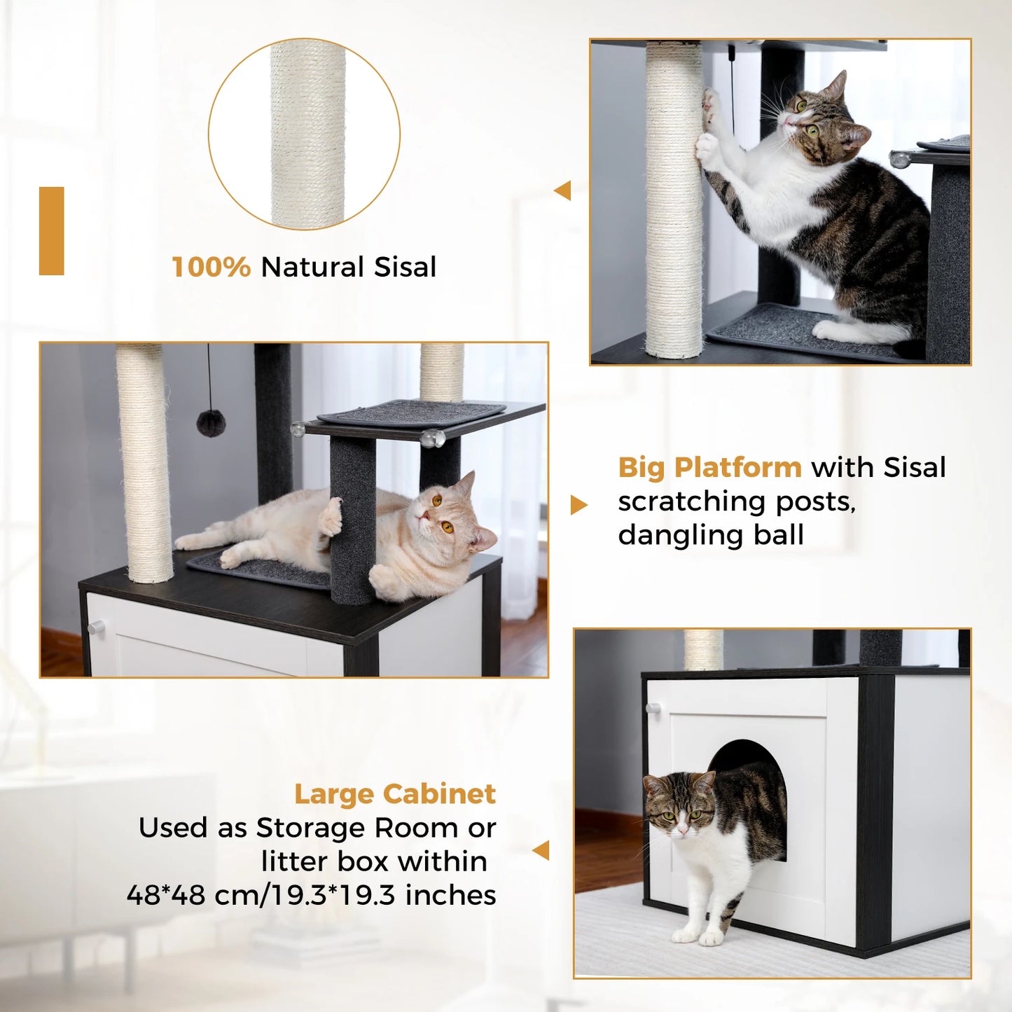 The Ultimate Cat Tower + Hidden Litter Box Combo for Stylish Homes