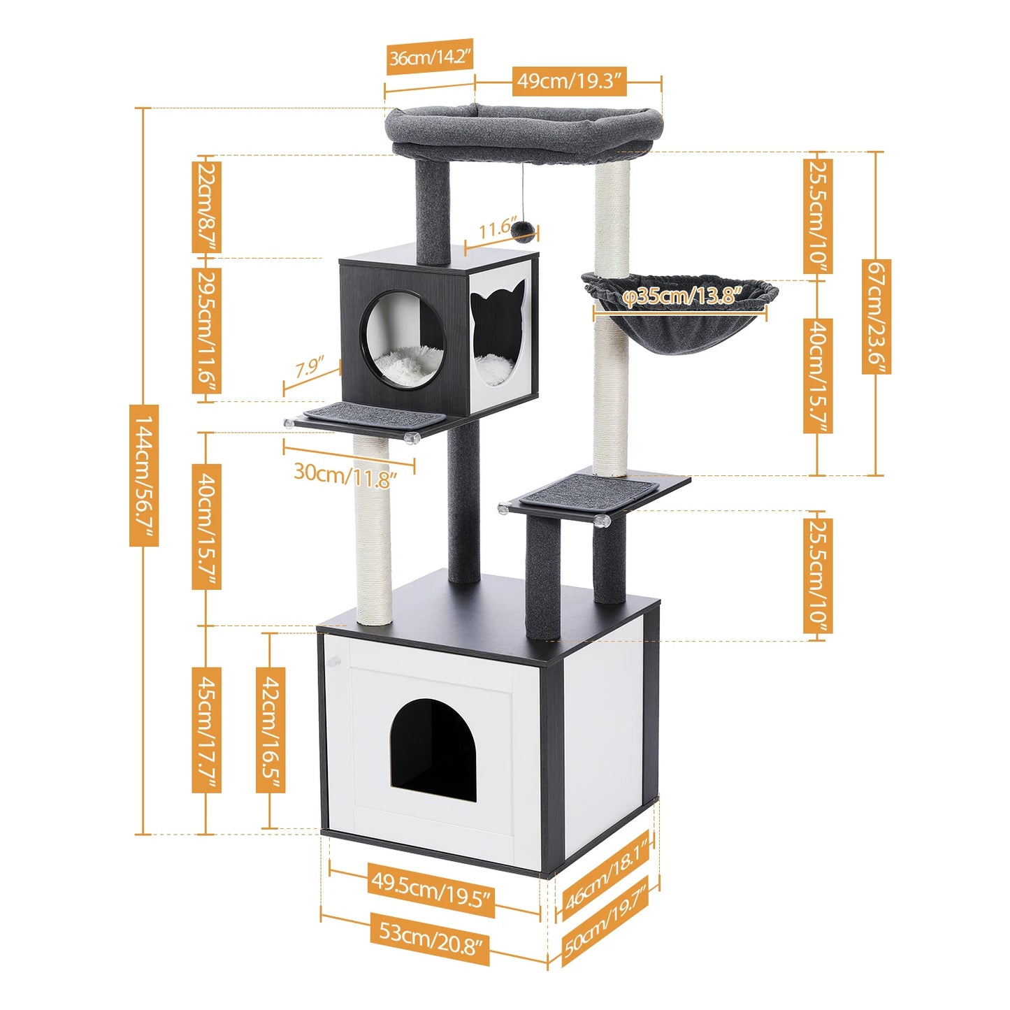The Ultimate Cat Tower + Hidden Litter Box Combo for Stylish Homes