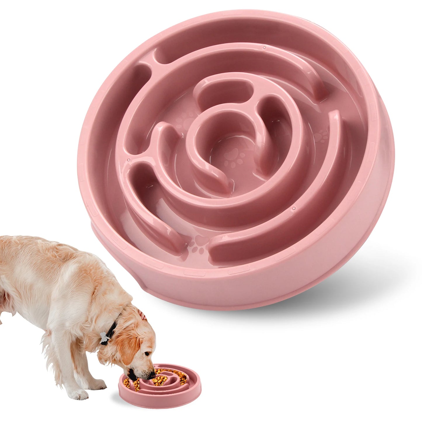 BarkLuxe™ Slow Feeder Dog Bowl – Anti-Gulping, Non-Slip Puzzle Food Dish for Dogs & Cats