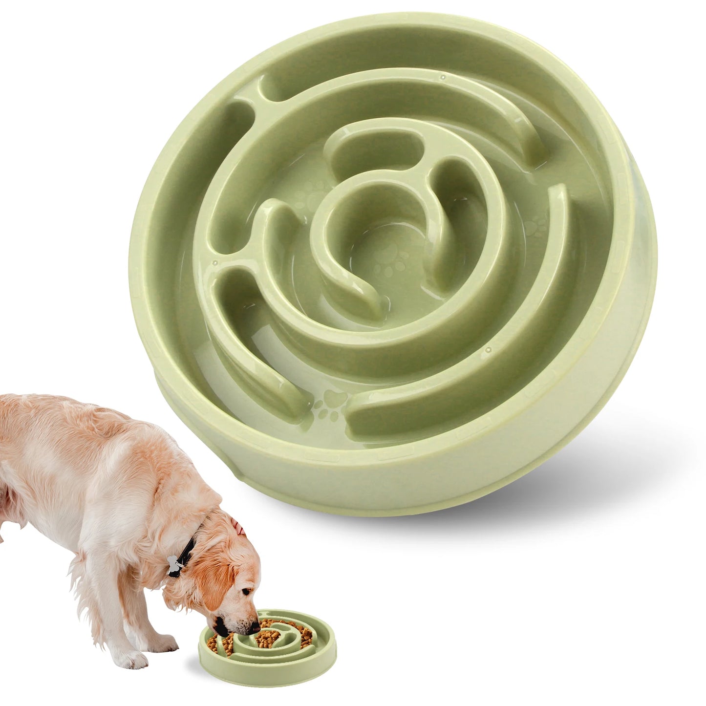 BarkLuxe™ Slow Feeder Dog Bowl – Anti-Gulping, Non-Slip Puzzle Food Dish for Dogs & Cats