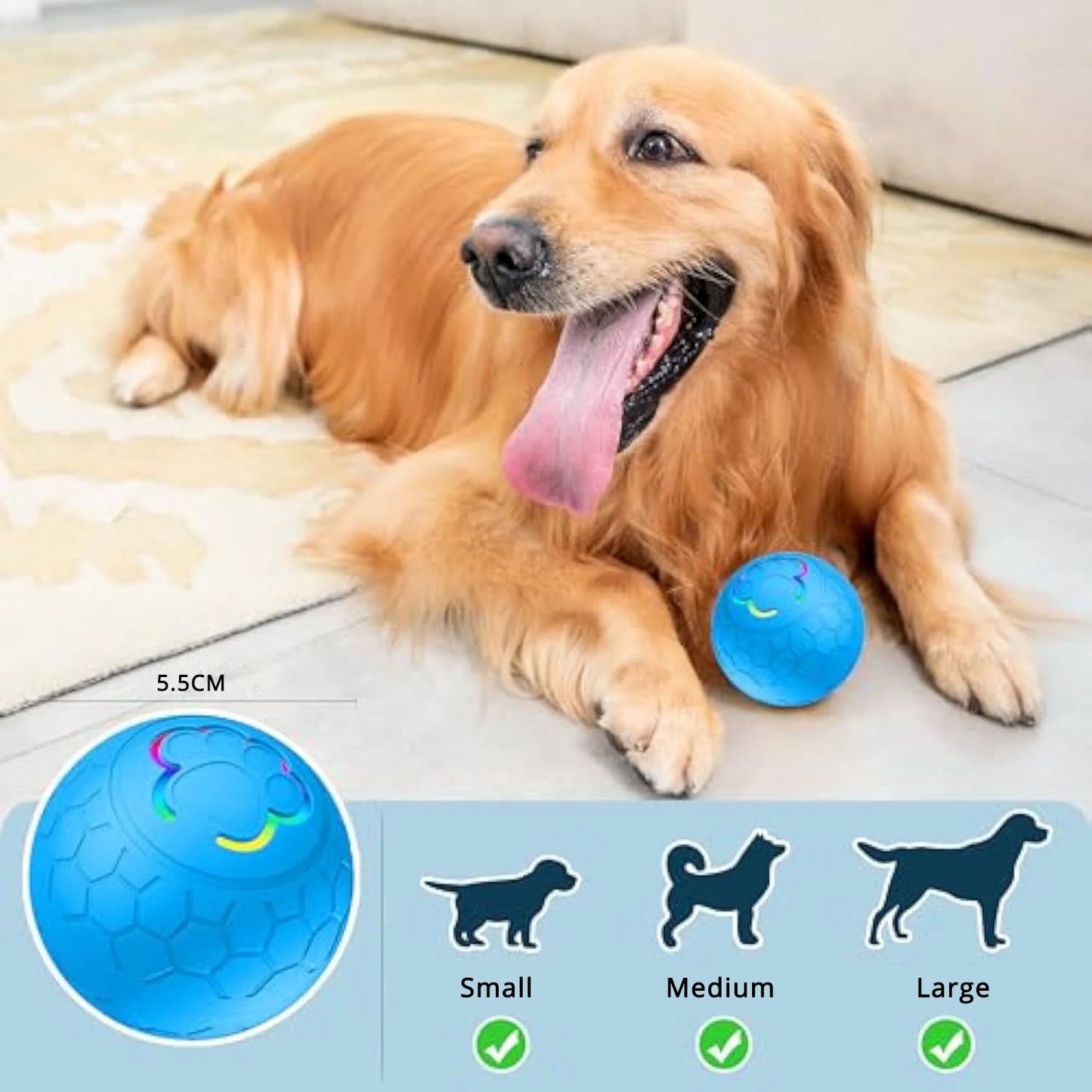 Viral Smart LED Motion Dog Ball — Automatic Rolling Interactive Toy